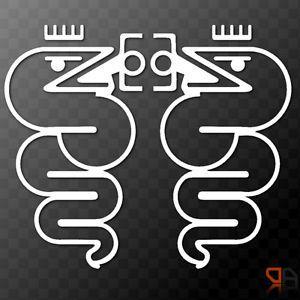 Serpent Logo - 2x (a pair) Alfa Romeo Biscione Snake Serpent Logo Vinyl Decals
