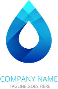 Blue Drop Logo - Blue Pure Water Drop Logo Vector (.AI) Free Download