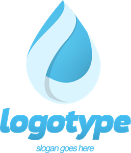 Water Drop Logo - Blue Pure Water Drop Logo Vector (.AI) Free Download