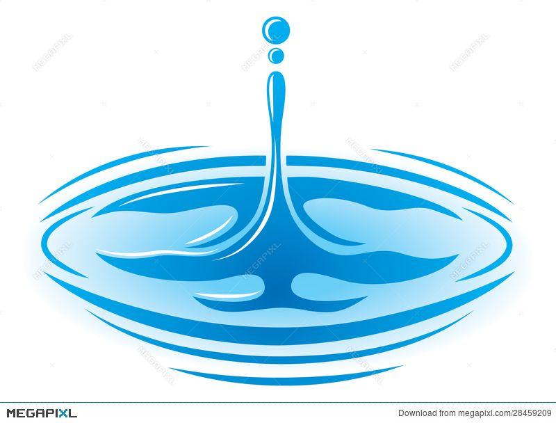 Water Drop Logo - Water Droplet Logo Illustration 28459209 - Megapixl