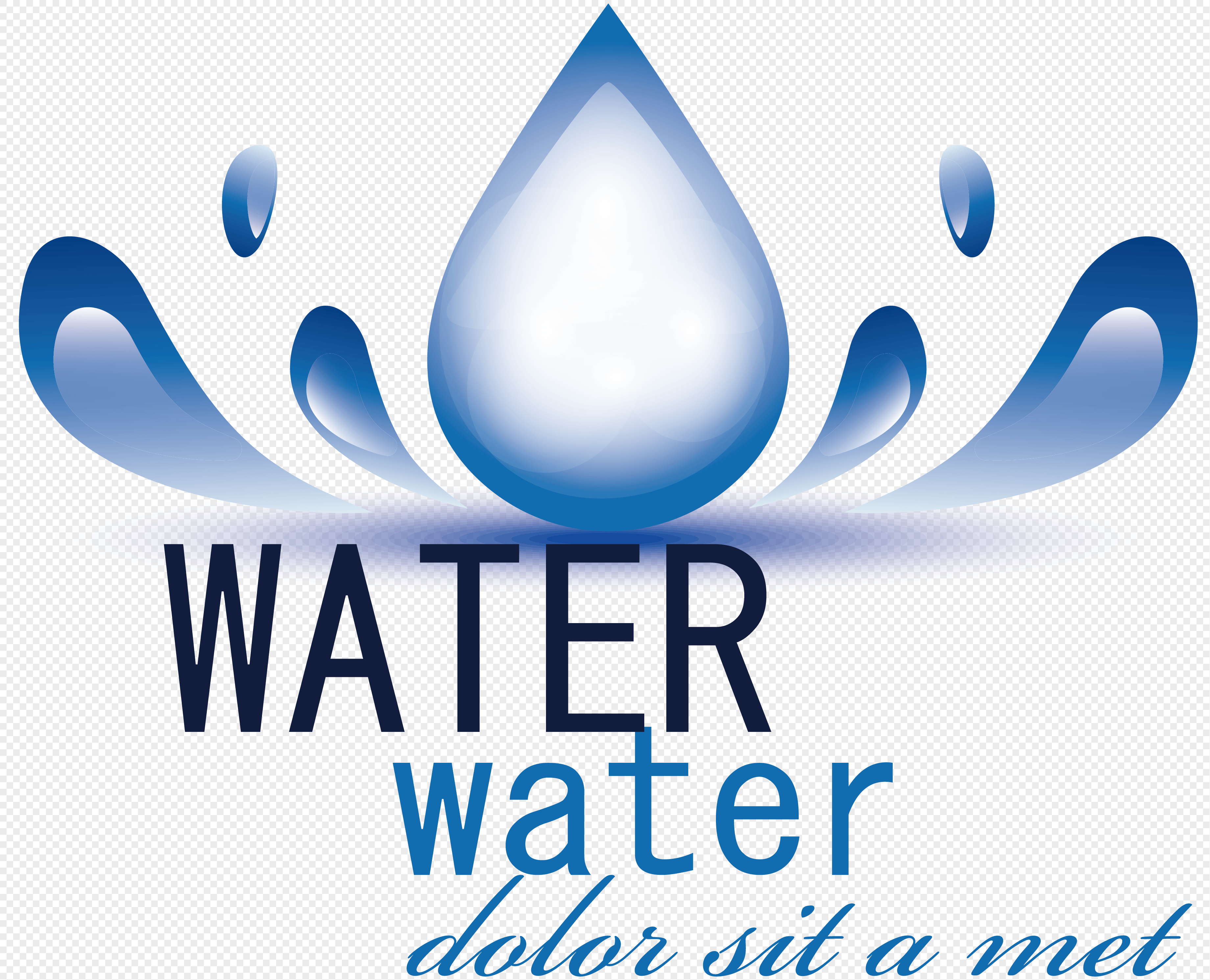 Water Drop Logo - Design elements of hand drawn water drop logo png image_picture free