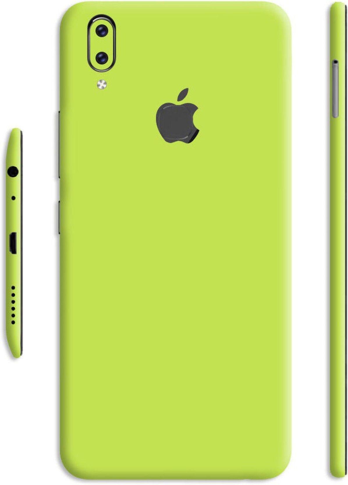 Lemon Phone Logo - SLICKWRAPS Skin 1744 Apple Logo Lemon Green Glossy Skin