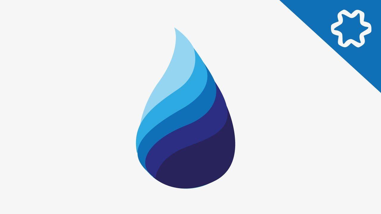 Water Drop Logo - Water Drop Logo Design Tutorial / Circular Logo / Adobe illustrator ...