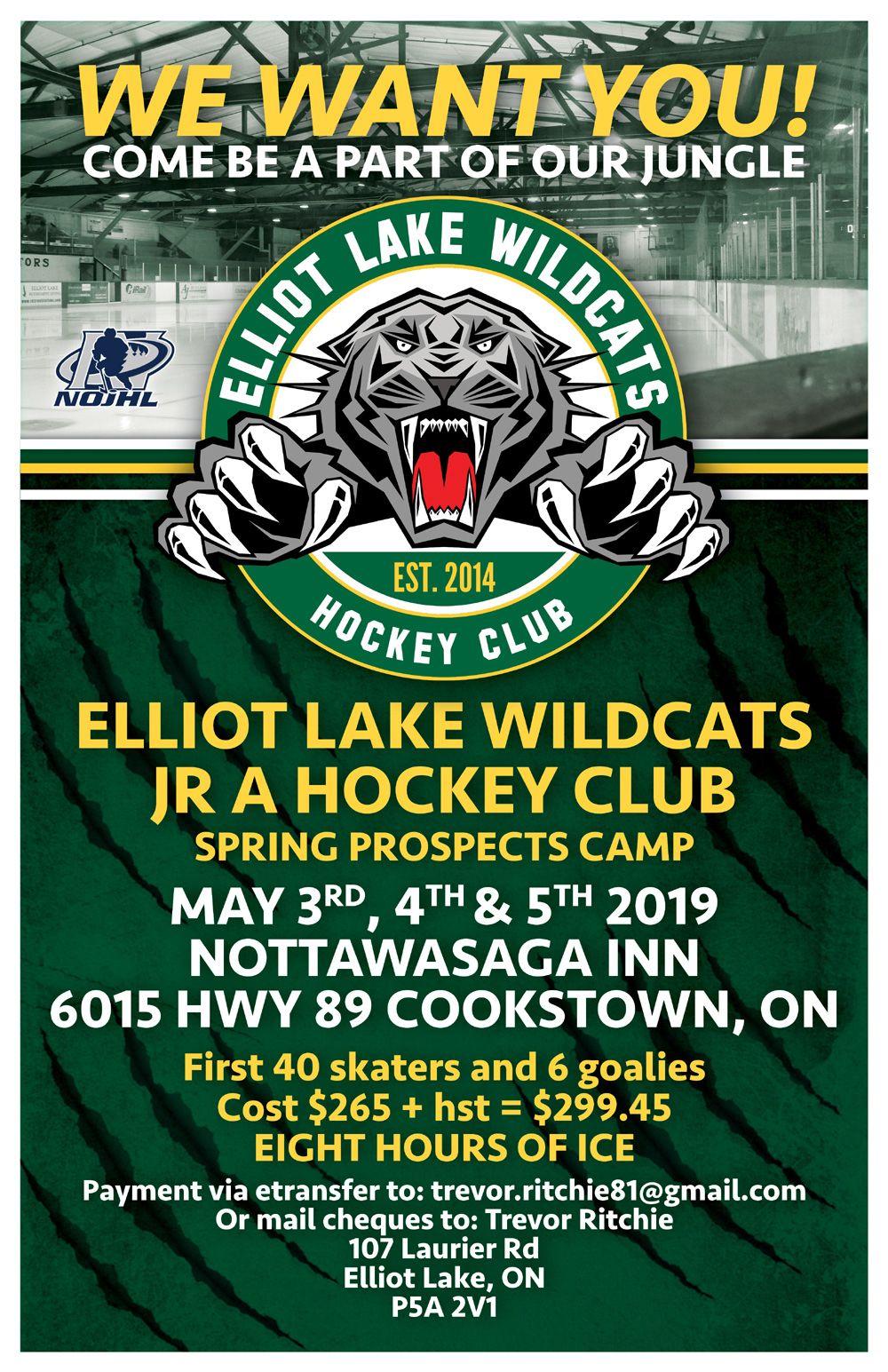 Green and Gold Wildcat Logo - Schedule. Elliot Lake Wildcats