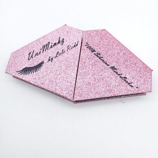Diamond Glitter Logo - China Customized Diamond Eyelash Packaging with Glitter Paper