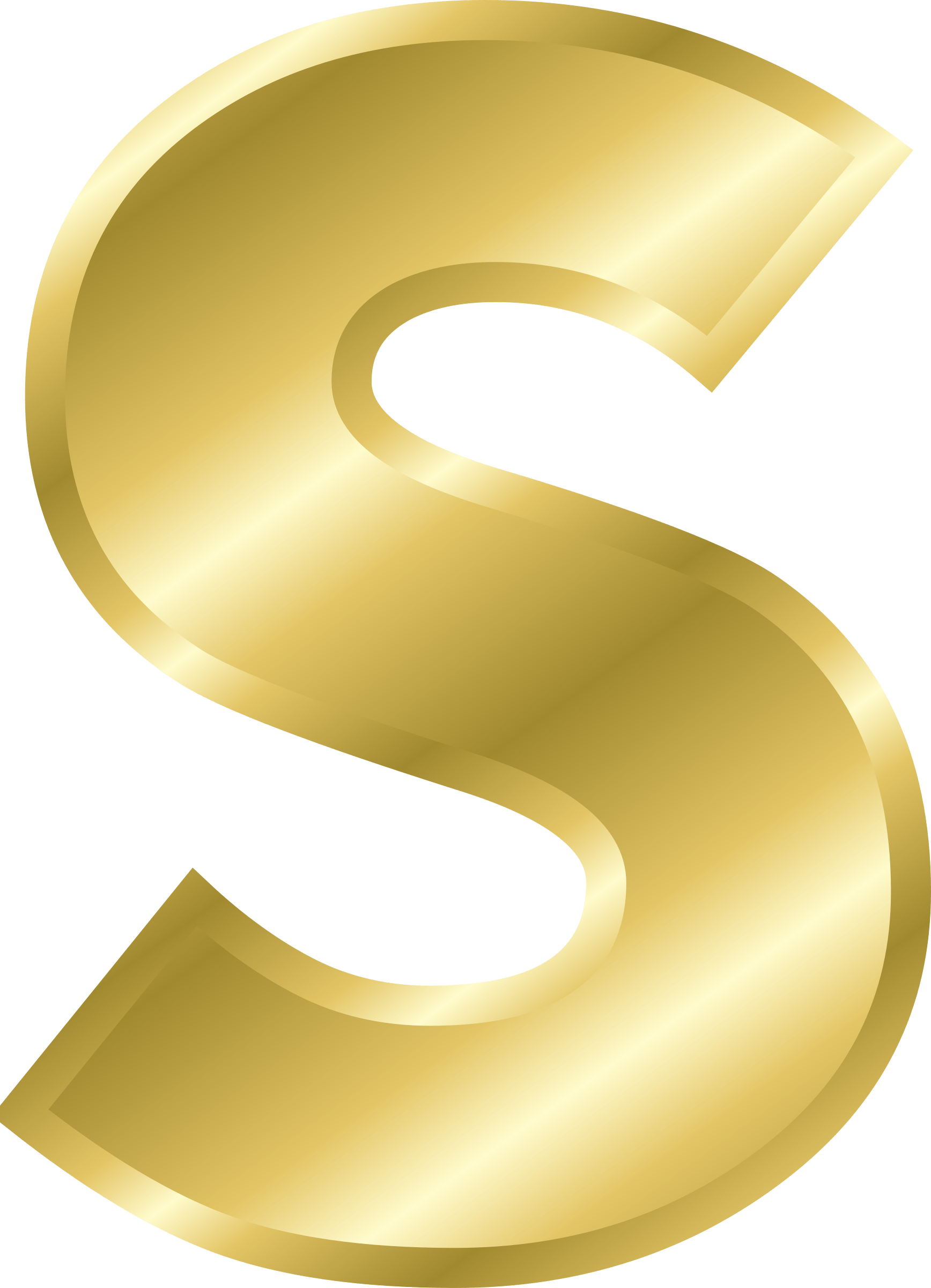 Golden Letter S Logo - Clipart - Effect Letters alphabet gold
