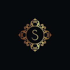 Golden Letter S Logo - larisst photos, images, assets | Adobe Stock