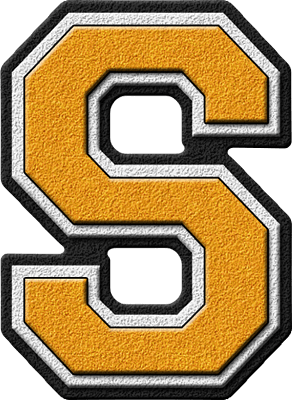 Golden Letter S Logo - Presentation Alphabets: Gold Varsity Letter S