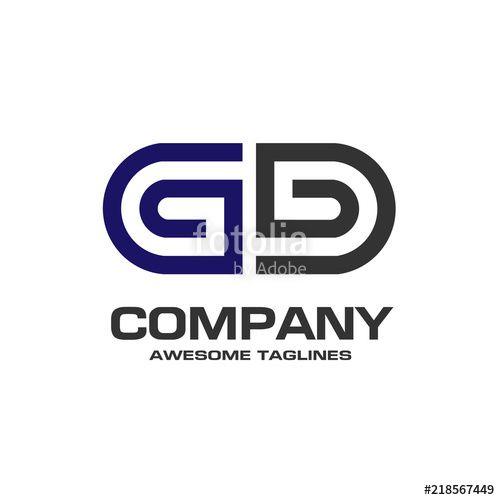 Awesome D Logo - creative initial letter GD geometric business logo design template
