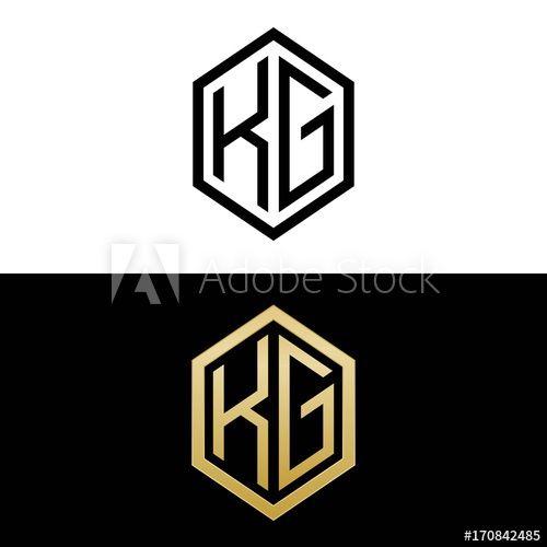 Golden Letter S Logo - initial letters logo kg black and gold monogram hexagon shape vector ...