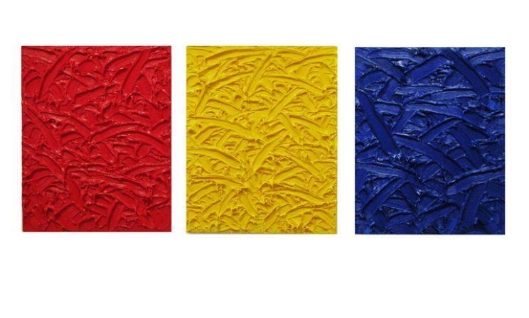 Red Yellow Blue Logo - MODERNISM : ARTISTS : James HAYWARD : Red Yellow Blue Ratio Triptych 4