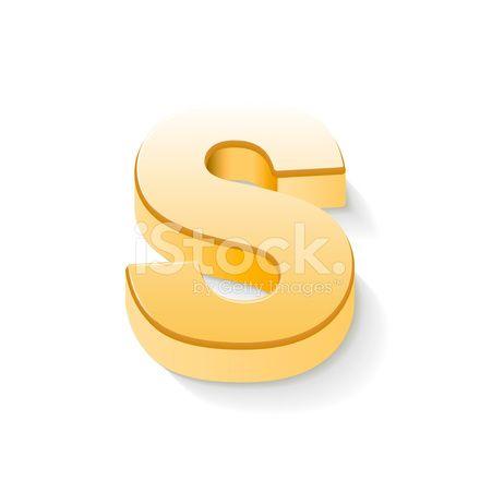 Golden Letter S Logo - 3d Golden Letter S Stock Vector - FreeImages.com