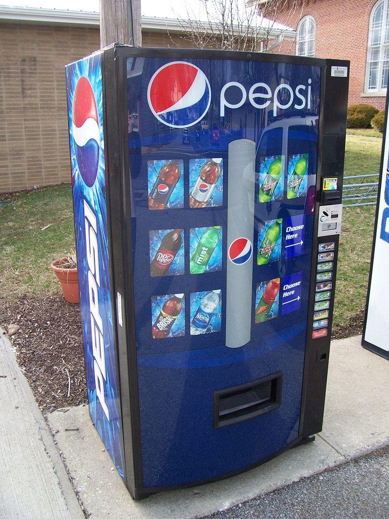 Pepsi Machine Logo - New Pepsi Vending Machine. A Pepsi machine with the new log