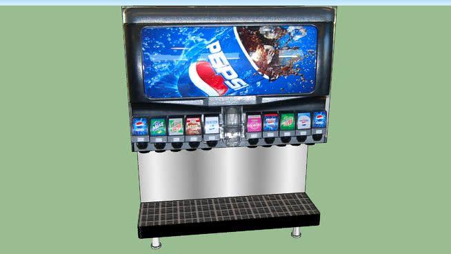 Pepsi Machine Logo - Fountain Pepsi Machine | 3D Warehouse