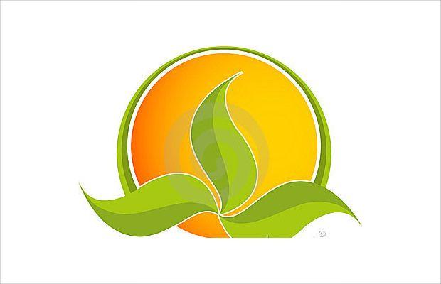Orange with Green Leaf Logo - 20+ Leaf Logo Designs, Ideas, Examples | Design Trends - Premium PSD ...