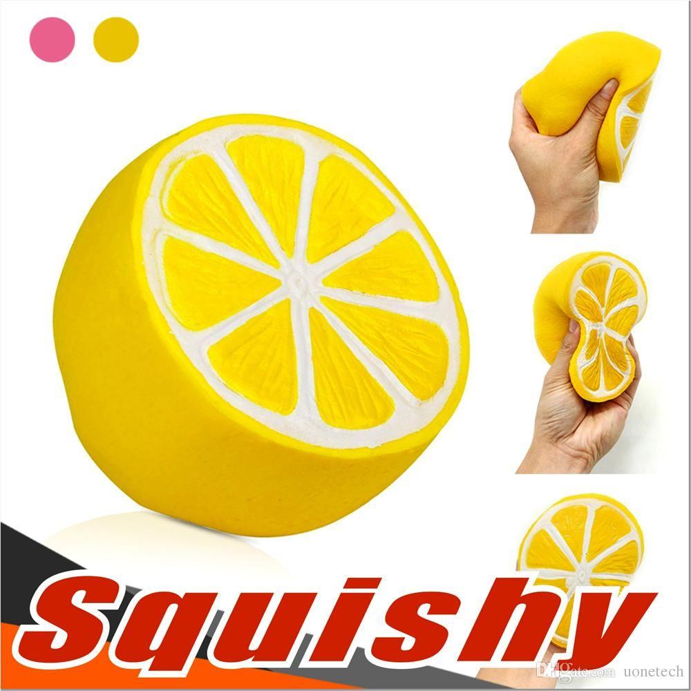 Lemon Phone Logo - 2019 Jumbo Slow Rising Squishy Citrus Lemon Kids Soft Phone Pendant ...