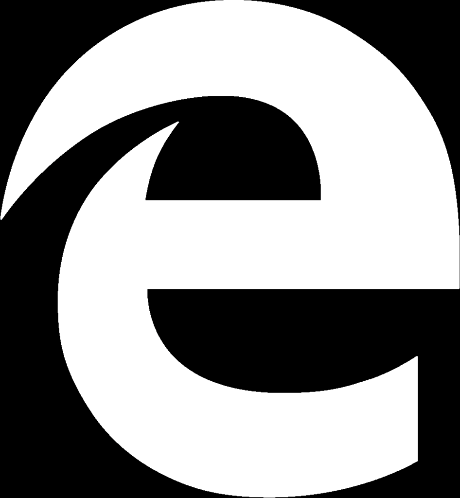 White Microsoft Edge Logo - What is hiding in the negative space of Microsoft's new Edge browser ...