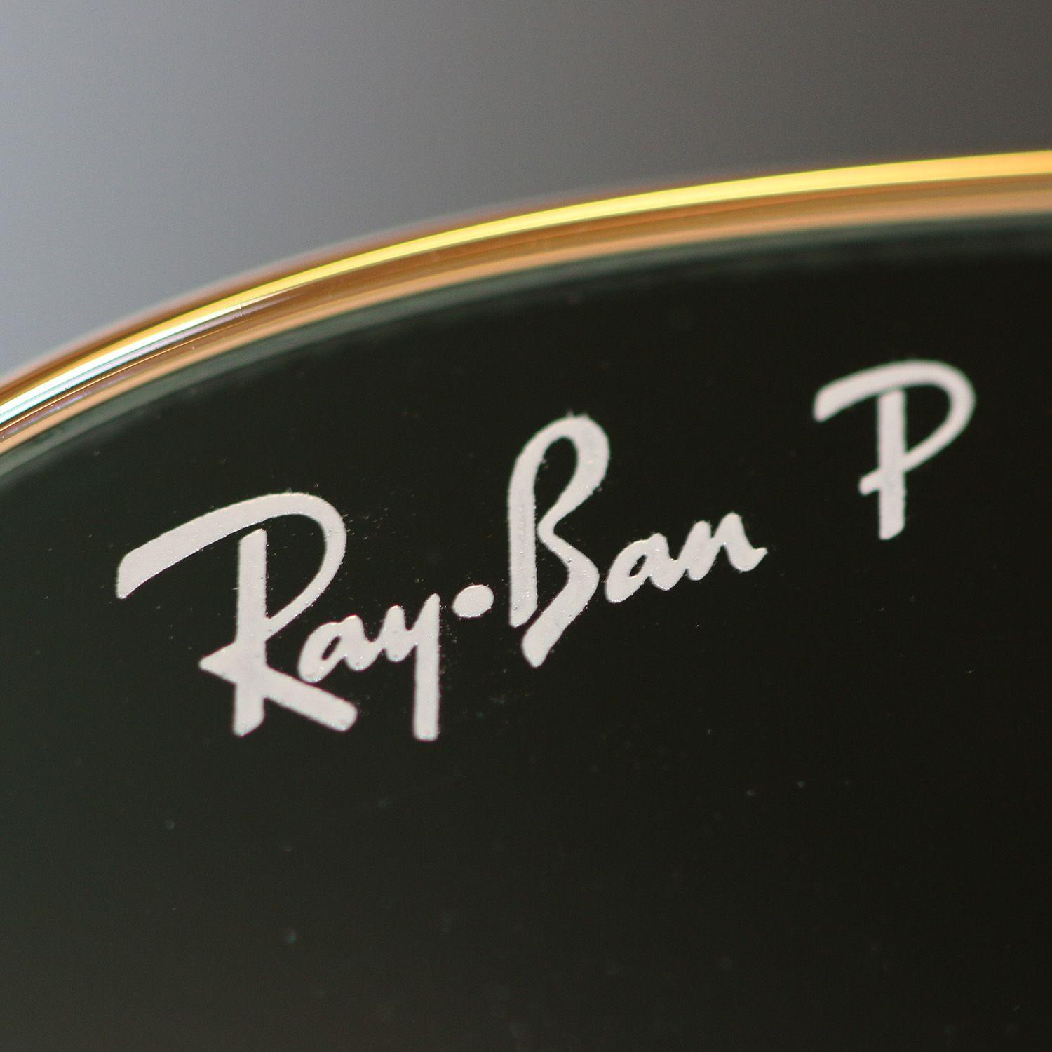 Gold and Green P Logo - Ray-Ban Sunglasses Aviator 3025 001/58 Gold Green Polarized Medium ...