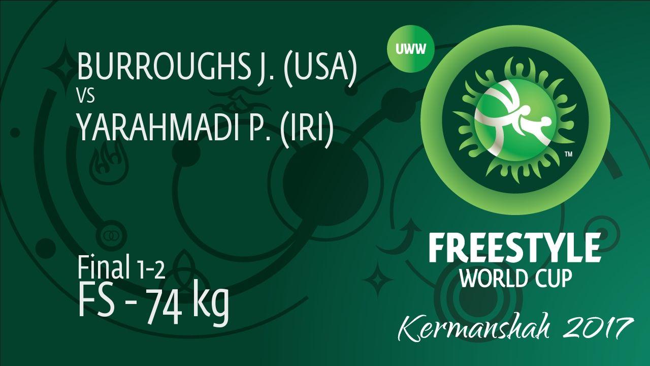 Gold and Green P Logo - GOLD FS Kg: J. BURROUGHS (USA) Df. P. YARAHMADI (IRI), 3 2