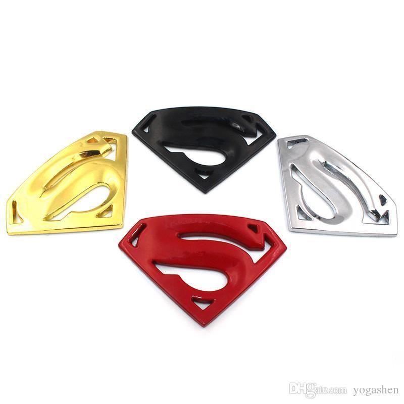 Triangle Automotive Logo - 2019 Car Styling Large Metal 3D 3M Superman Auto Logo Badge ...