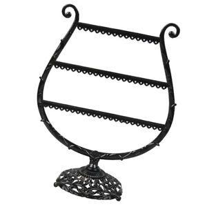 Harp Shape Logo - 3-Panel Harp-shaped Jewelry Harp-shape Earring Rack Holder Storage ...