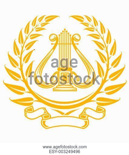 Harp Shape Logo - Crown harp shape Stock Photos and Images | age fotostock