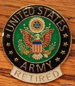 Military Eagle Logo - US Army Seal Retired Metal pin Military Eagle Logo Lapel tie tack ...