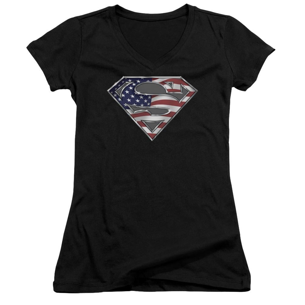 Hawaiian Flag Superman Logo - Superman All American Shield Junior V Neck T-Shirt | Products ...