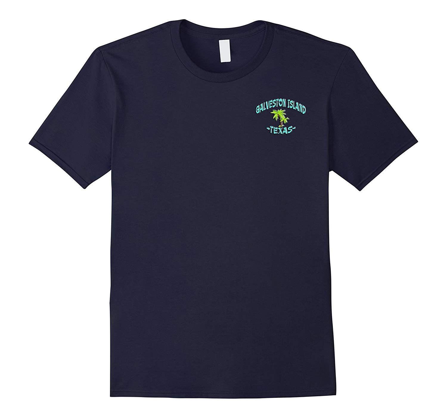 Pastel Beach Logo - 2 SIDED GALVESTON ISLAND TEXAS PASTEL LOGO BEACH T-SHIRT-4LVS ...