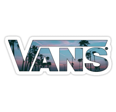 Pastel Beach Logo - Vans Skateboard Sticker Beach Scene Pastel | ✿✿✿ Ꮯute Stickers ...