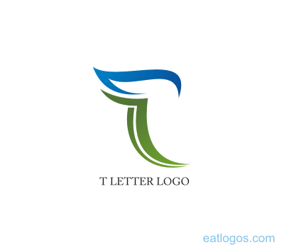 Blue Letter T Logo - Letter t logo design blue download | Vector Logos Free Download ...