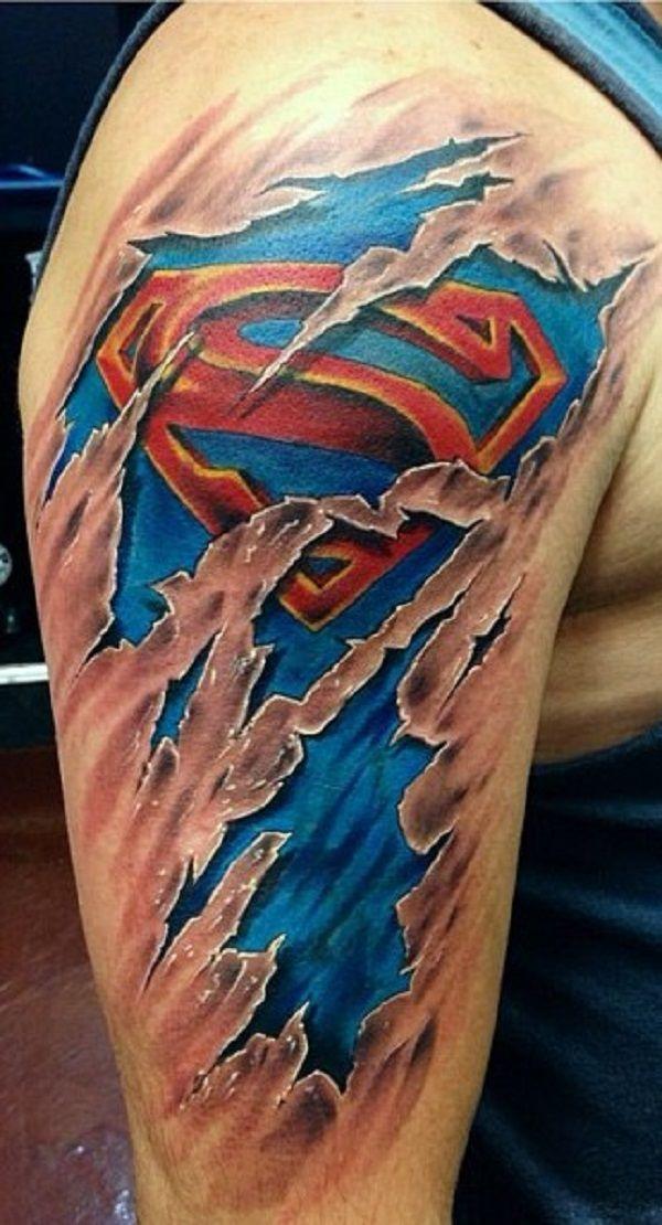 Hawaiian Flag Superman Logo - 35 Inspirational Superman Tattoos | Sleeve Tattoos | Superman ...