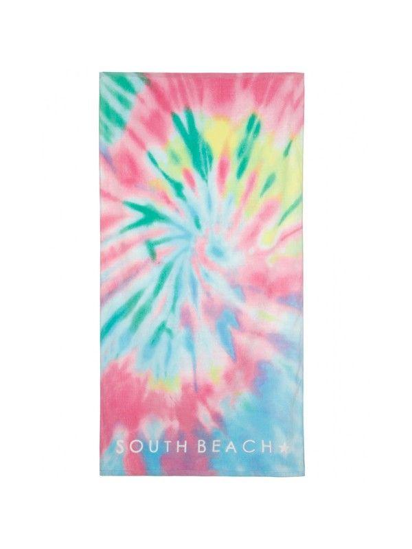 Pastel Beach Logo - Veronica Pastel Tie Dye Logo Beach Towel by South Beach (in Multi ...