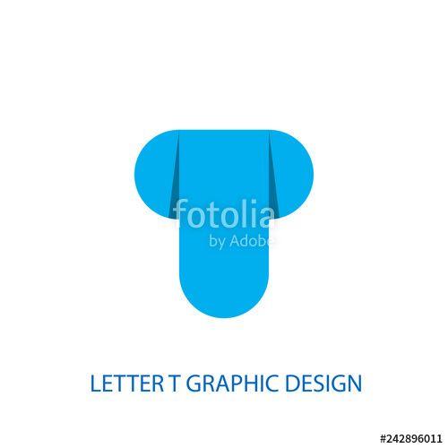 Blue Letter T Logo - blue icon Letter T logo vector design. Stock image and royalty