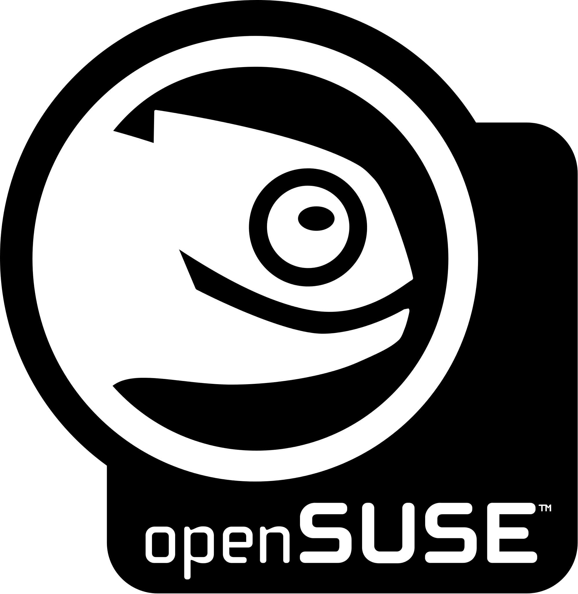 openSUSE Logo - File:OpenSUSE Geeko button BW4.svg - Wikimedia Commons
