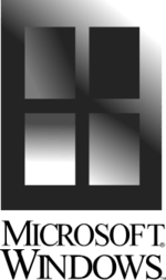 Black Windows 1.0 Logo - Microsoft Windows
