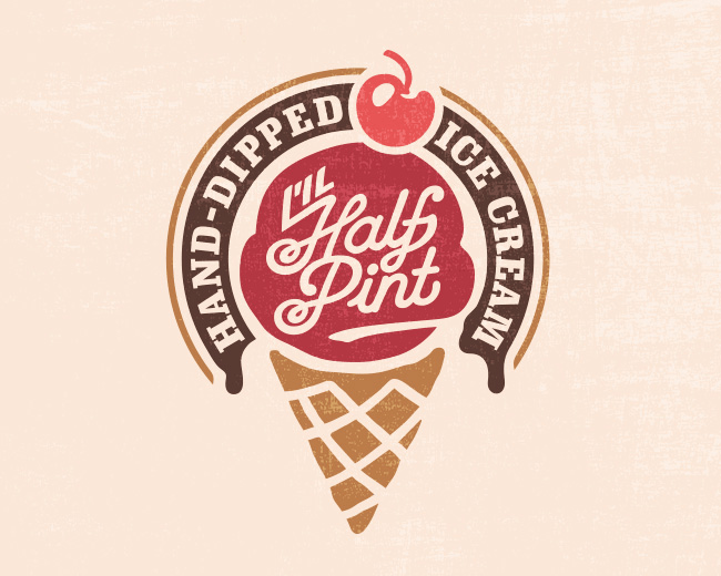 Red Ice Cream Cone Logo - Logopond - Logo, Brand & Identity Inspiration (L'il Half Pint Logo)