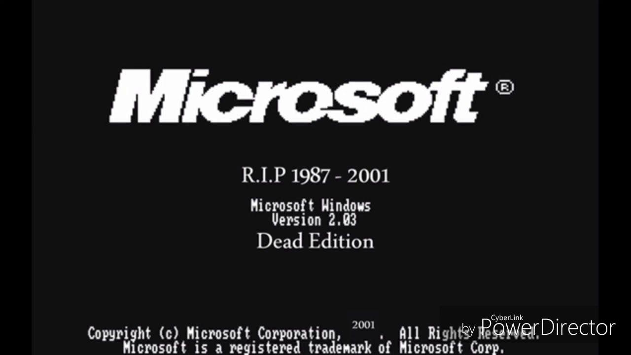 Black Windows 1.0 Logo - Microsoft Windows 1.0 3.0 Dead Editon End Of Support