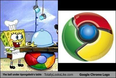 Google Chroe Logo - The Ball Under Spongebob's Table Totally Looks Like Google Chrome
