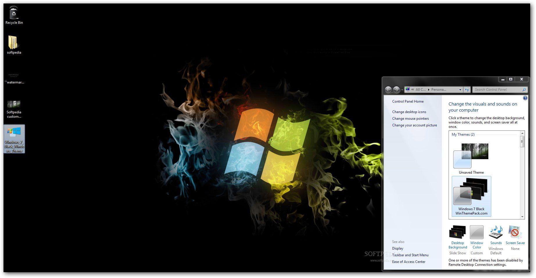Black Windows 1.0 Logo - Download Windows 7 Black Windows Theme 1.0