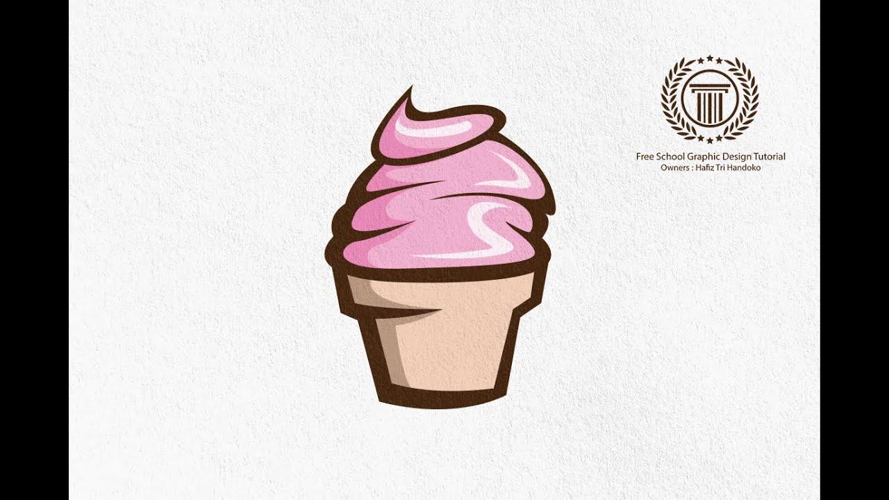 Cream Ice Cream Logo - Create ice cream Logo Design in Adobe illustrator CS6 - How to ...