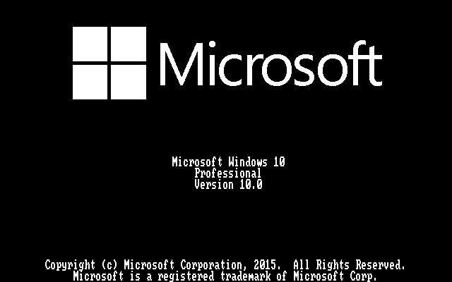 Black Windows 1.0 Logo - Windows 1.0 10 Startup Screen