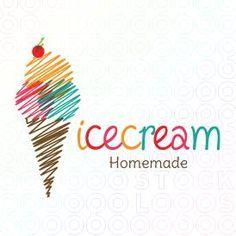 Ice Cream Cone Logo - Ice Cream Social. Print & Typography. Logo design, Logos, Ice