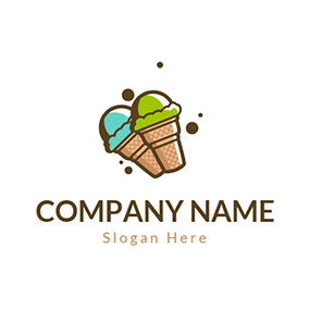 Ice Cream Cone Logo - Free Ice Cream Logo Designs. DesignEvo Logo Maker