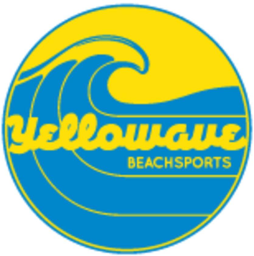Blue and Yellow Sports Logo - YELLOW WAVE BEACH SPORTS