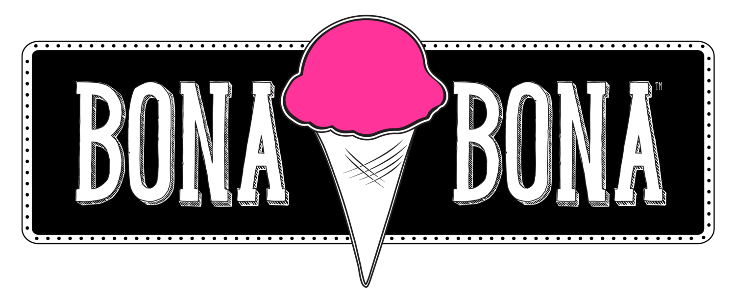 Ice Cream Cone Logo - Bona Bona Ice Cream