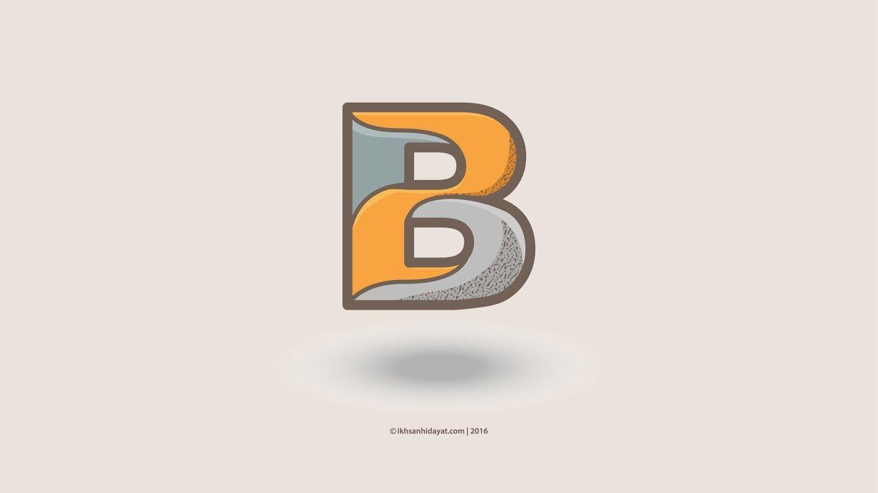 Awesome B Logo - How to creat B Logo text awesome - Illustrator tutorials - YouTube