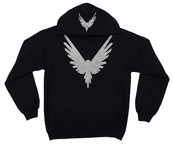 Maverick Bird Logo - Amazon.com: Logang Logan Paul Maverick Adult Black Hoodie (Silver ...