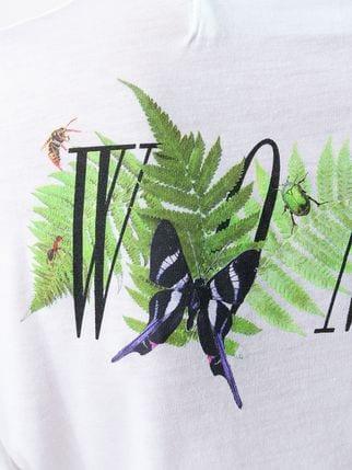 White Leaf Logo - Off-White leaf logo print T-shirt $300 - Shop SS18 Online - Fast ...