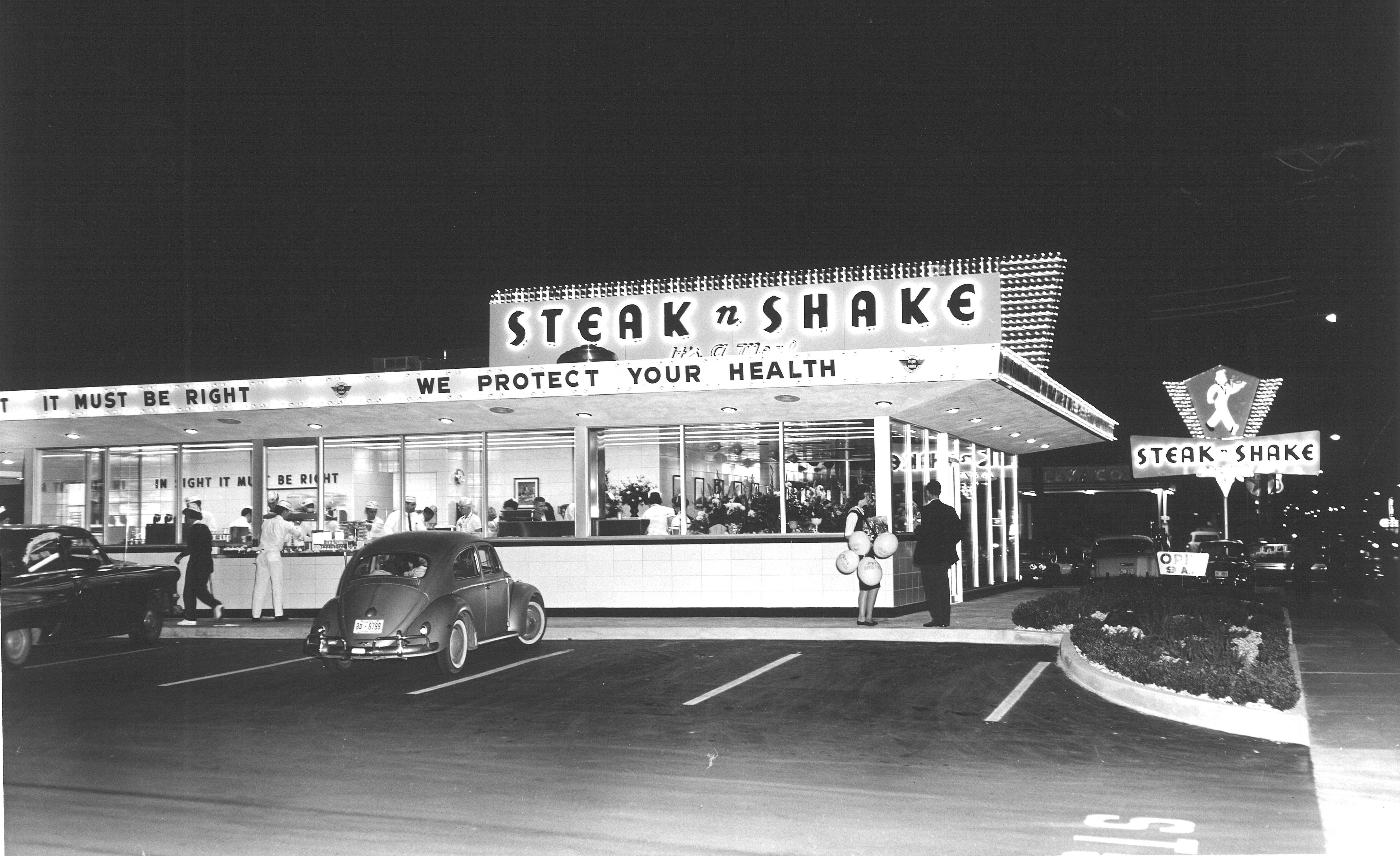 Old Steak and Shake Logo - Steak 'n Shake in Daytona Beach circa 1954. Slug bug! No hit backs ...